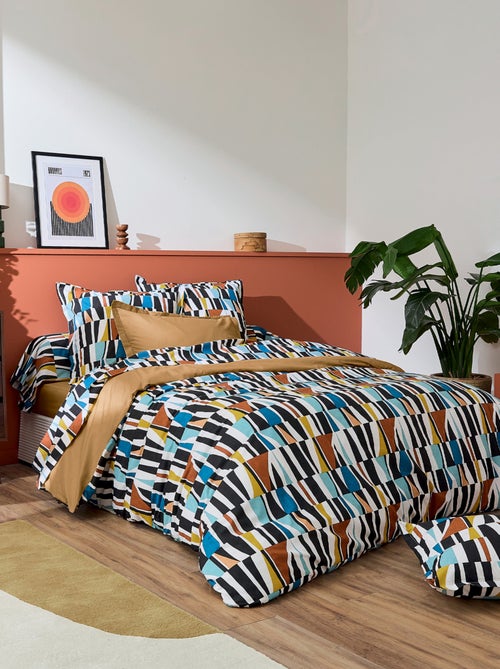 Funda de almohada geométrica de algodón - Kiabi