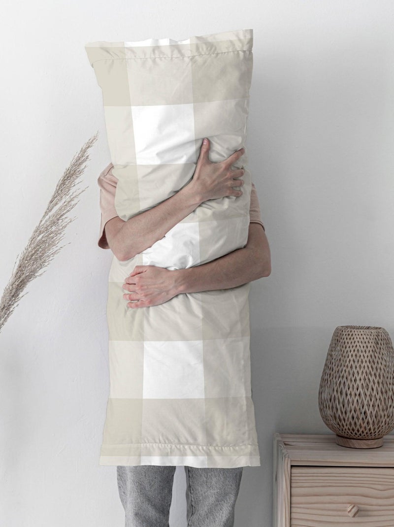 Funda de almohada Gingham "Happyfriday" Beige - Kiabi