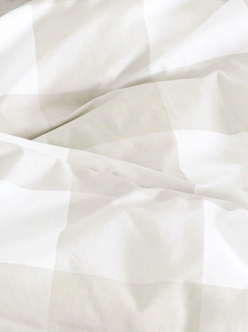 Funda de almohada Gingham "Happyfriday" - Kiabi