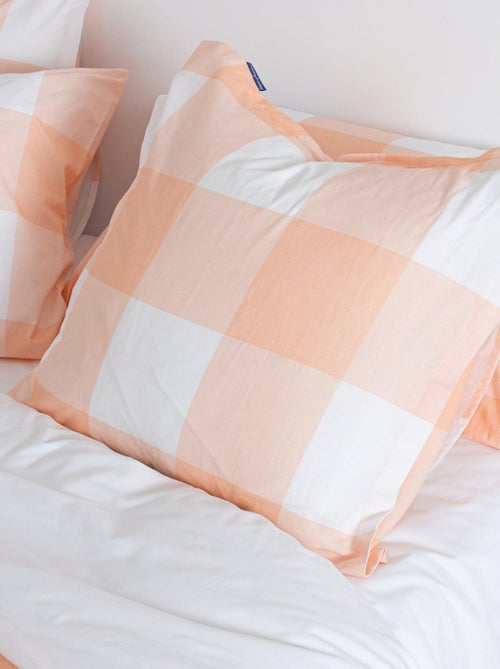 Funda de almohada Gingham "Happyfriday" - Kiabi
