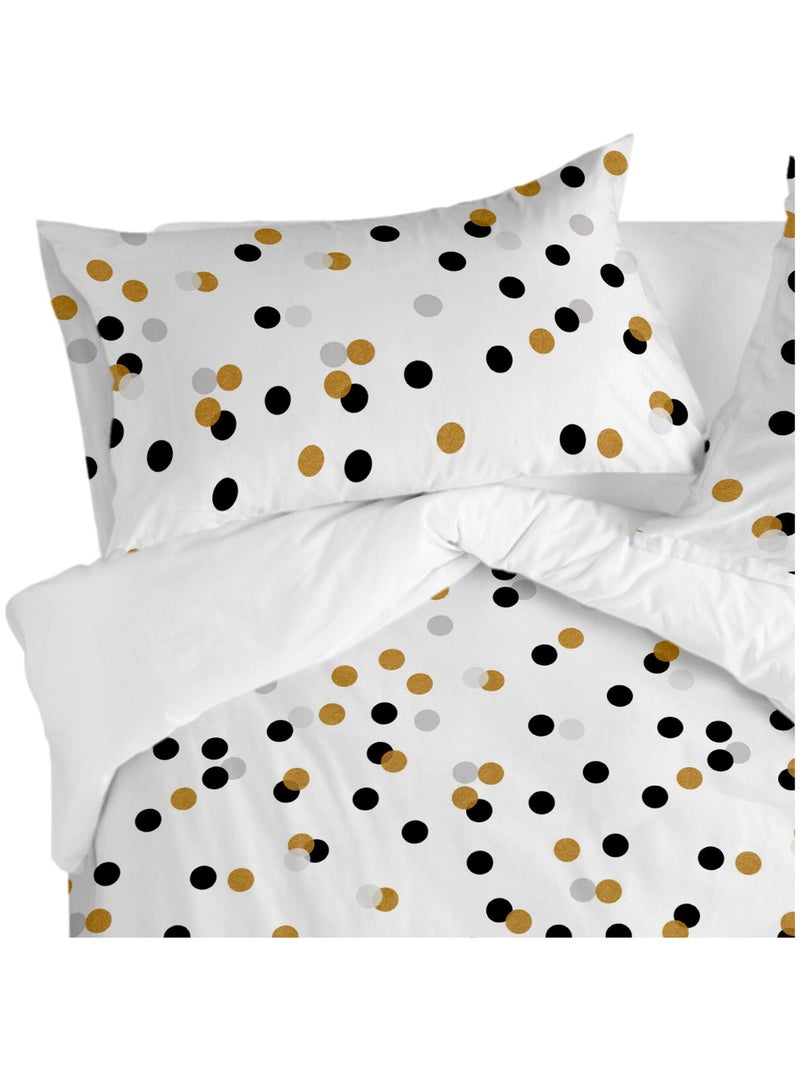Funda de almohada Golden dots "Happyfriday" Blanco - Kiabi