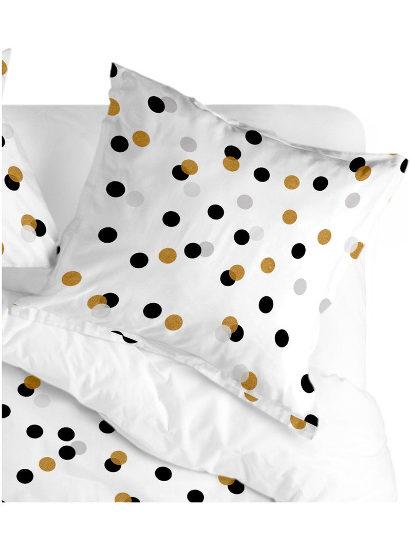 Funda de almohada Golden dots "Happyfriday" Blanco - Kiabi