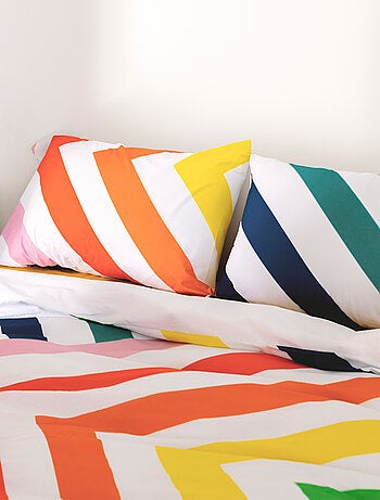 Funda de almohada Happy stripes "Happyfriday