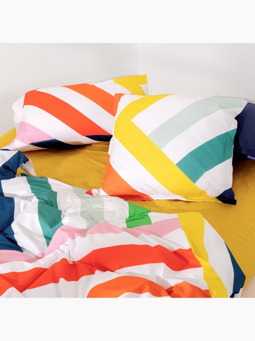 Funda de almohada Happy stripes "Happyfriday" - Kiabi