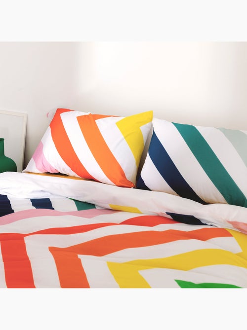 Funda de almohada Happy stripes "Happyfriday" - Kiabi