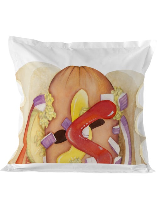 Funda de almohada Hotdog "Happyfriday" - Kiabi