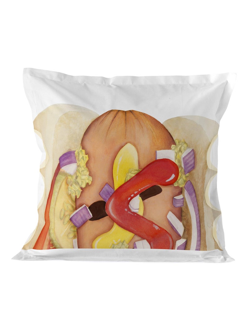 Funda de almohada Hotdog "Happyfriday" Blanco - Kiabi