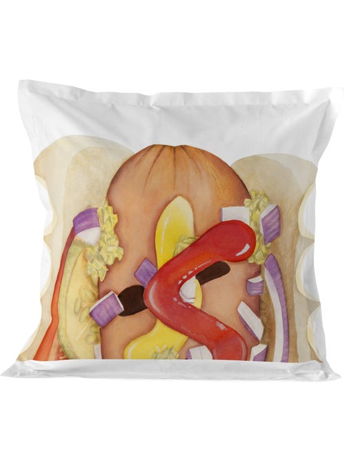 Funda de almohada Hotdog "Happyfriday" - Kiabi