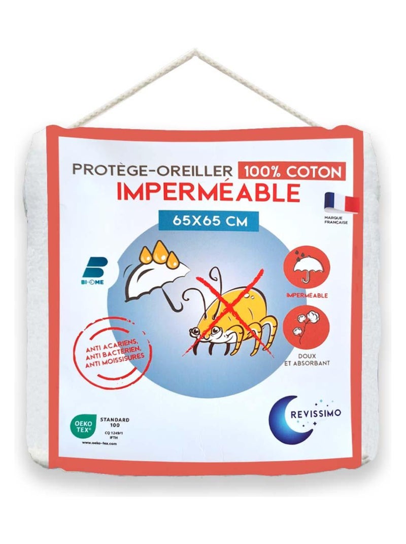 Funda de almohada impermeable y ant ácaros 'REVISSIMO' – 50 x 70 cm Future Home Blanco - Kiabi
