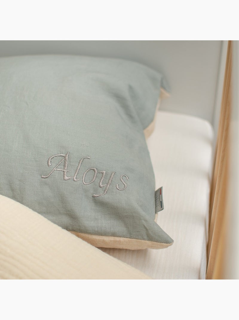 Funda de almohada infantil lino | SEVIRA KIDS Verde agua - Kiabi