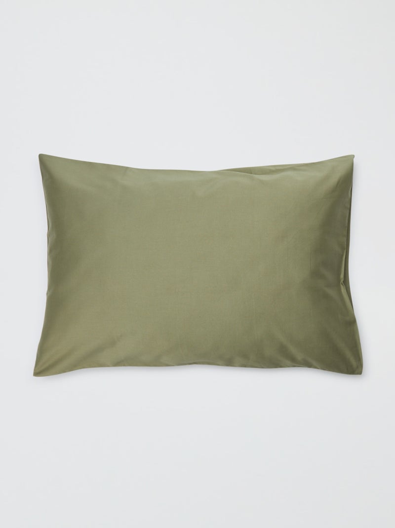 Funda de almohada lisa - 50 x 80 cm aproximadamente Verde - Kiabi