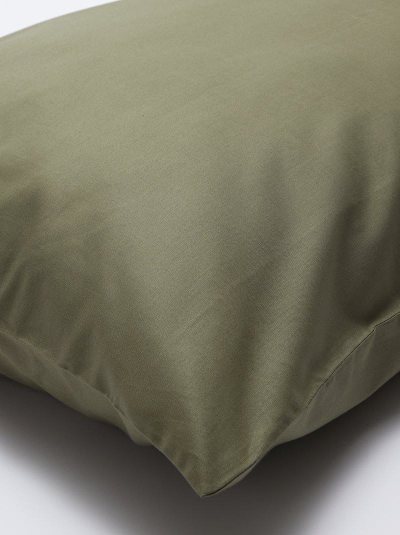 Funda de almohada lisa - 50 x 80 cm aproximadamente Verde - Kiabi