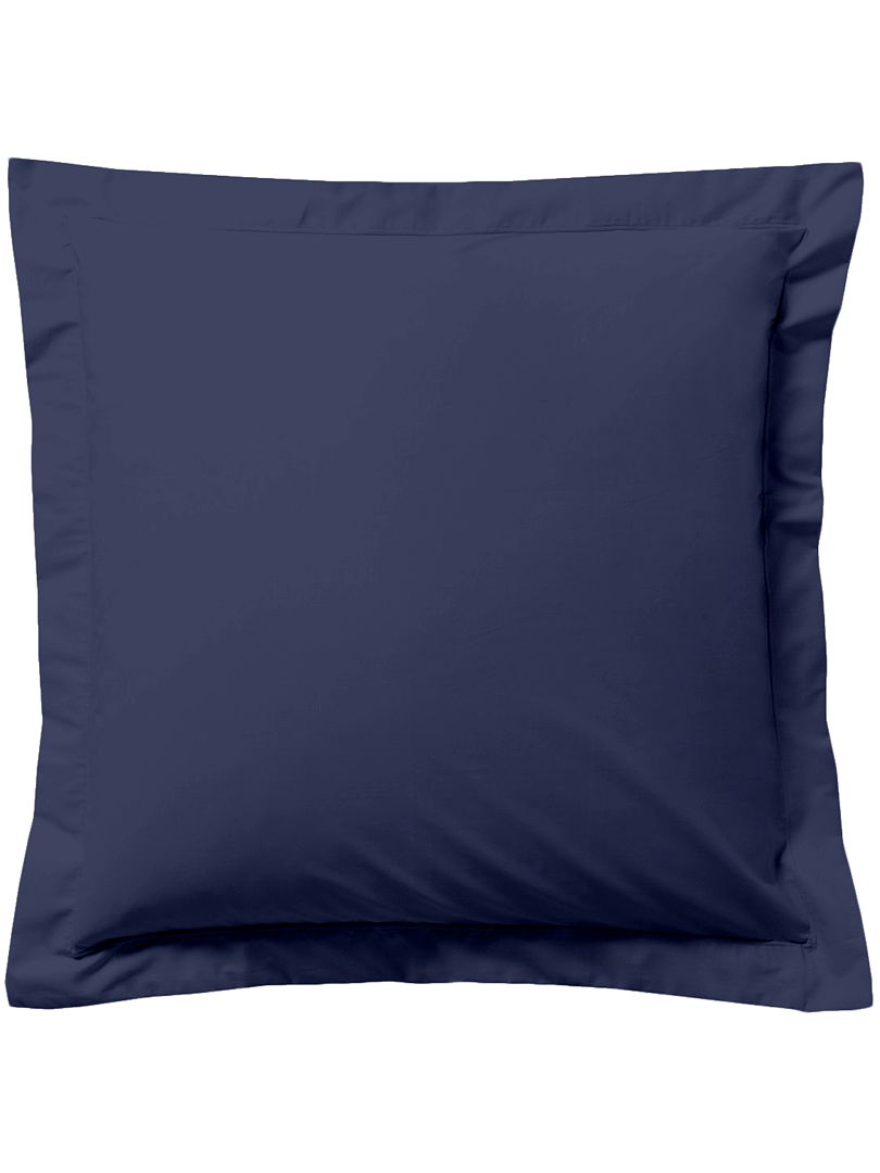 Funda de almohada lisa azul marino - Kiabi