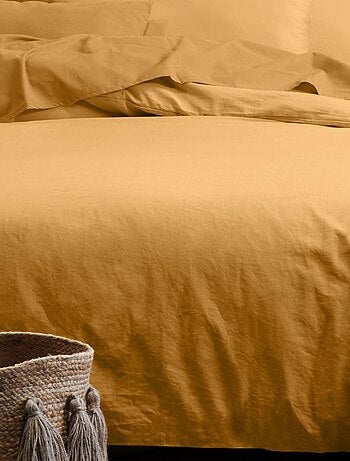 Funda de almohada lisa de algodón ecológico
