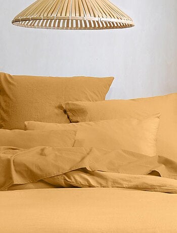 Funda de almohada lisa de algodón ecológico