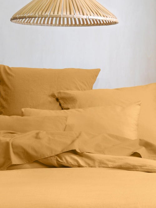 Funda de almohada lisa de algodón ecológico - Kiabi