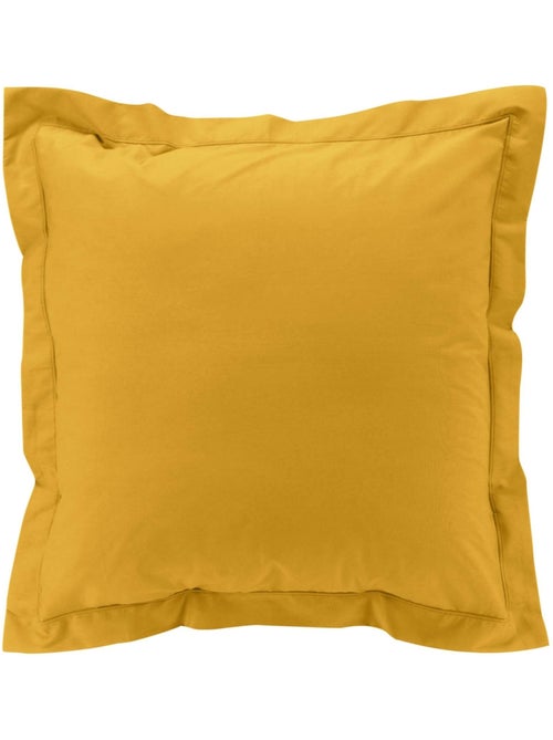 Funda de almohada lisa de percal de algodón - Kiabi