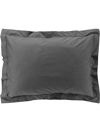 Funda de almohada lisa de percal de algodón