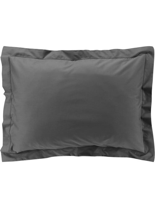 Funda de almohada lisa de percal de algodón - Kiabi