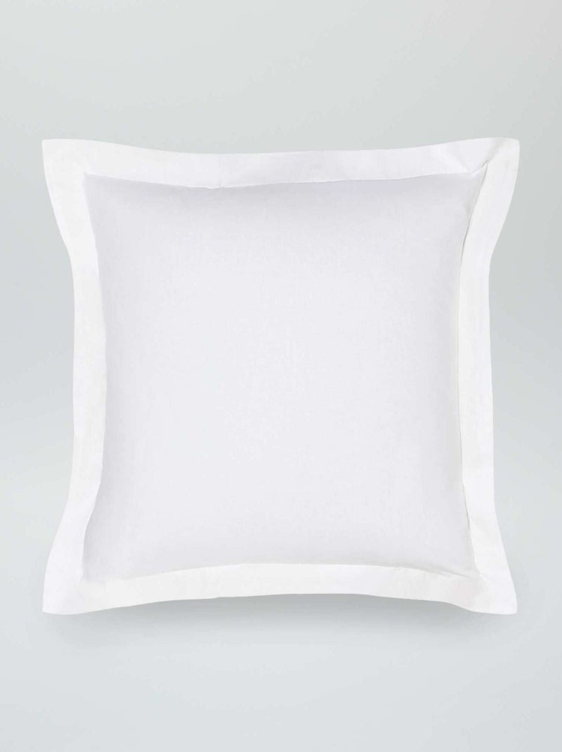 Funda de almohada lisa de percal de algodón GRIS - Kiabi