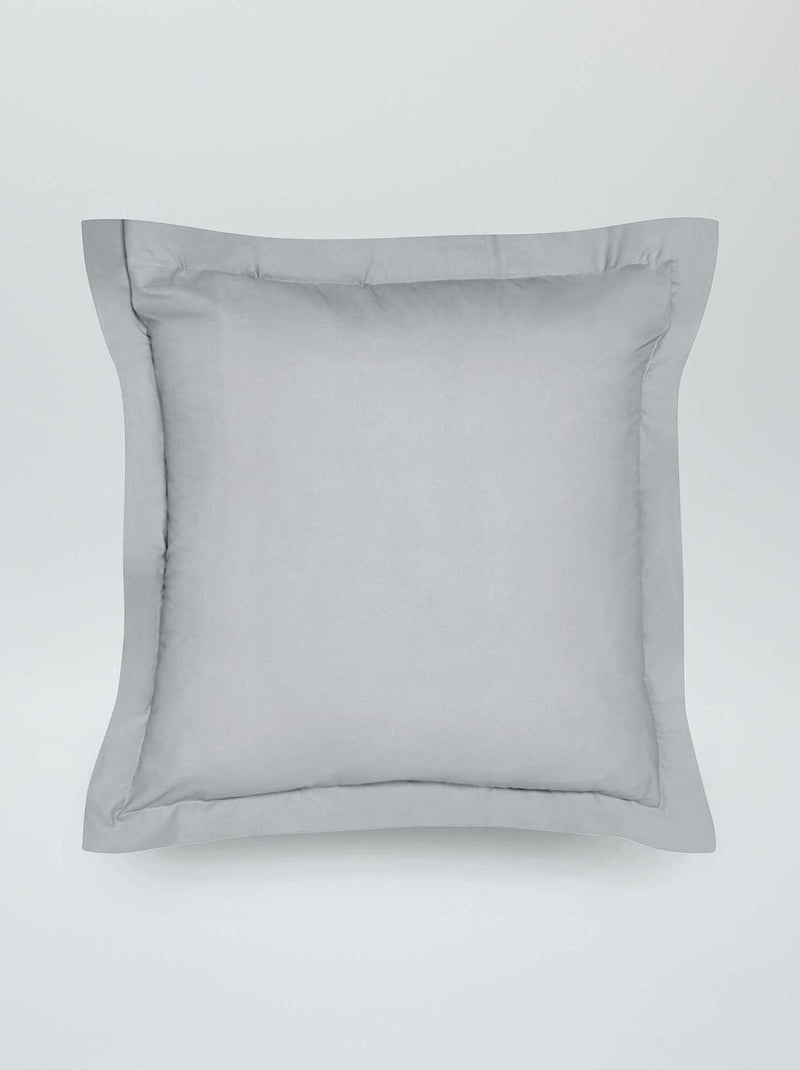 Funda de almohada lisa de percal de algodón MARRON - Kiabi