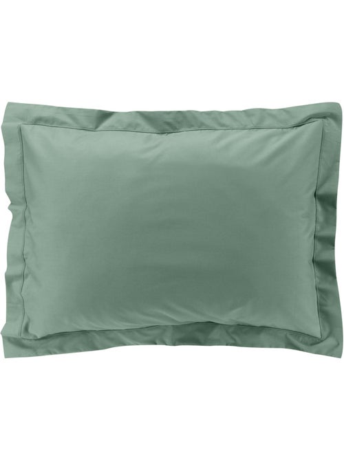 Funda de almohada lisa de percal de algodón - Kiabi