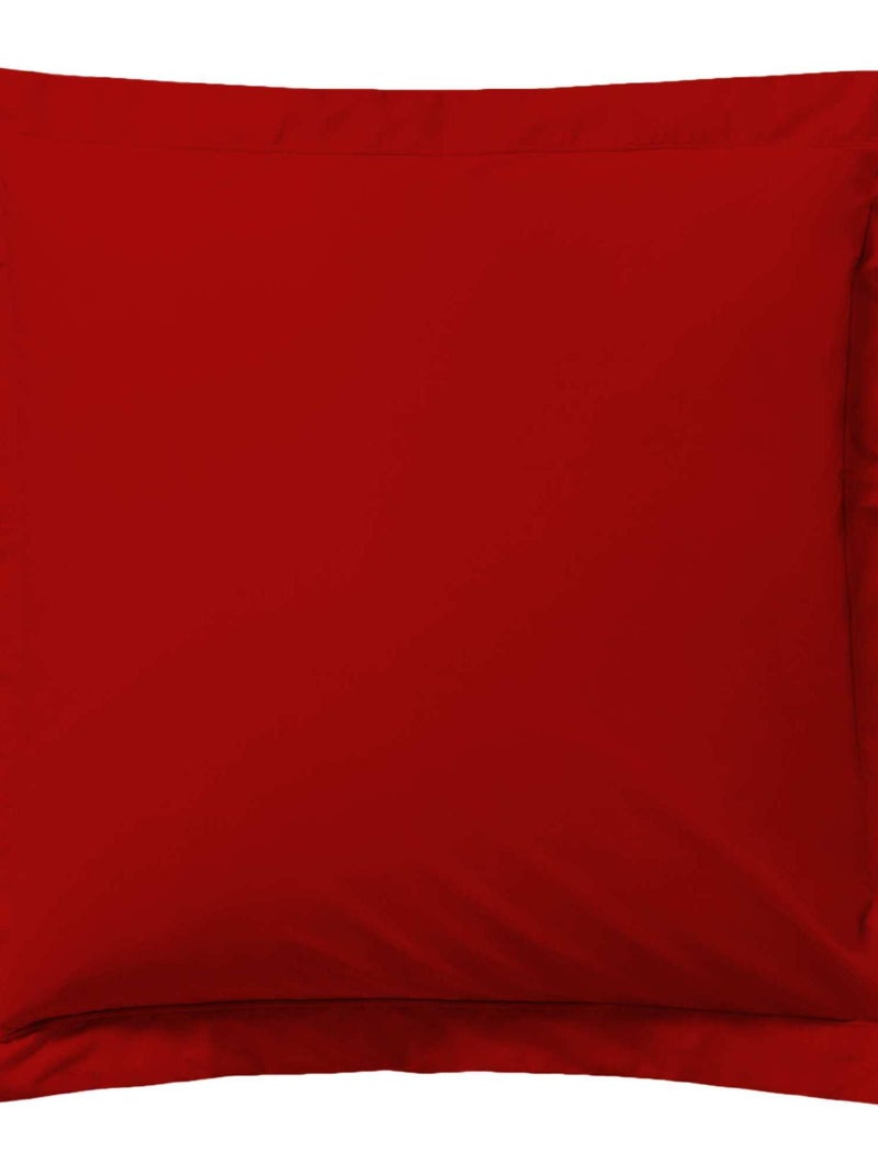 Funda de almohada lisa rojo - Kiabi