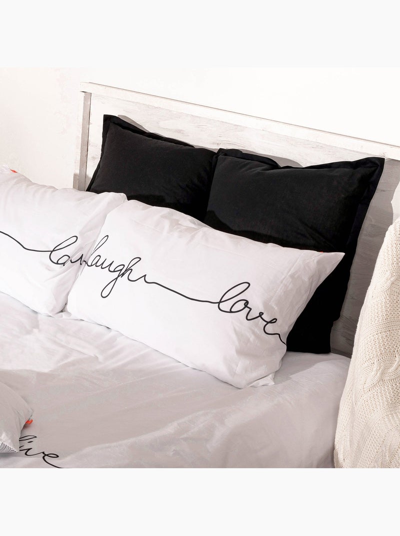 Funda de almohada Live "Happyfriday" Blanco - Kiabi