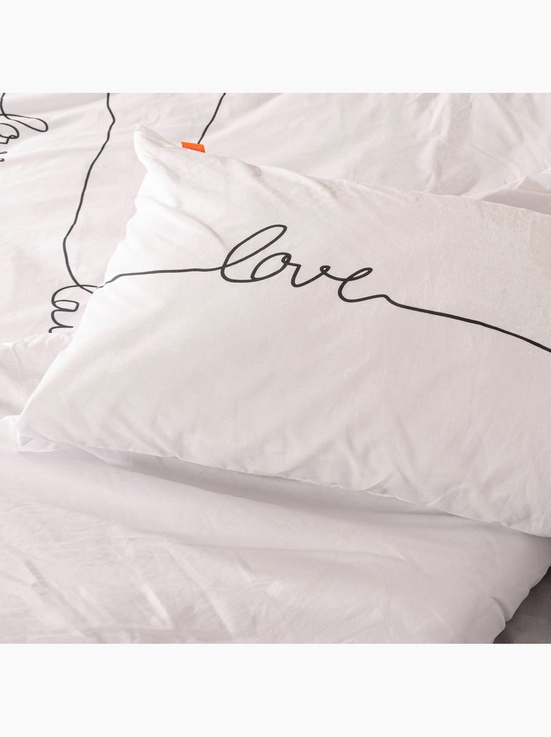 Funda de almohada Live "Happyfriday" Blanco - Kiabi