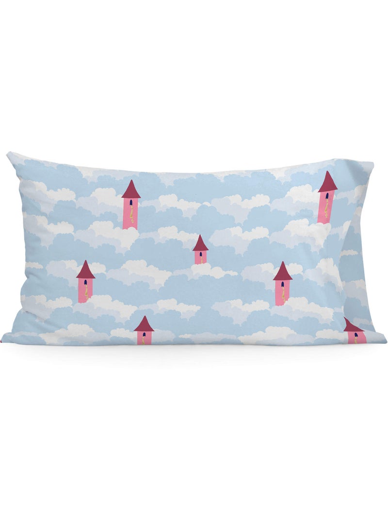 Funda de almohada Long braid "Happyfriday" Azul Rosa - Kiabi
