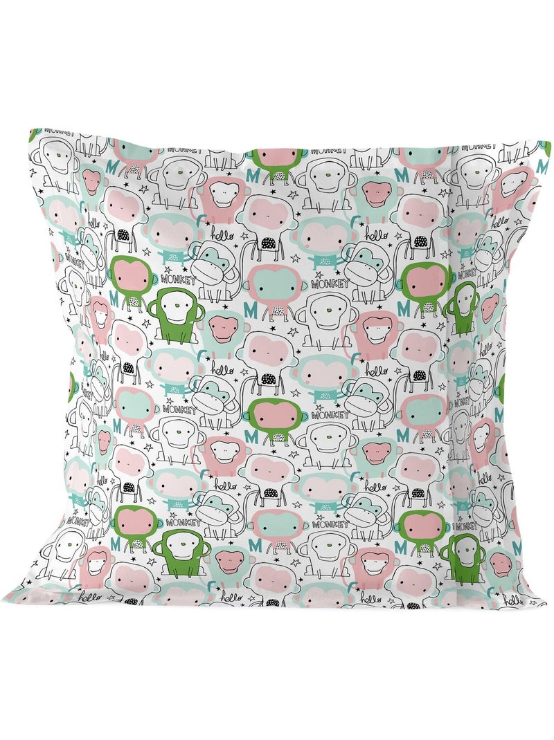 Funda de almohada Macaque "Happyfriday" Multicolor - Kiabi