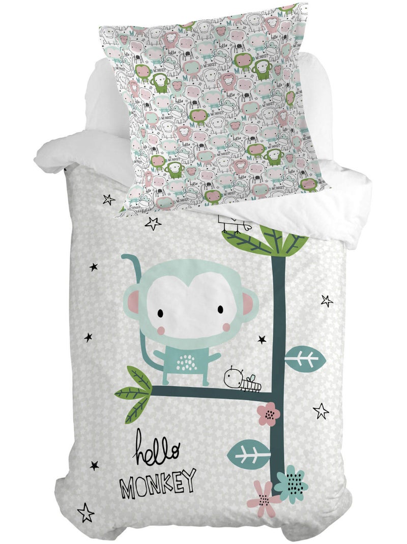 Funda de almohada Macaque "Happyfriday" Multicolor - Kiabi