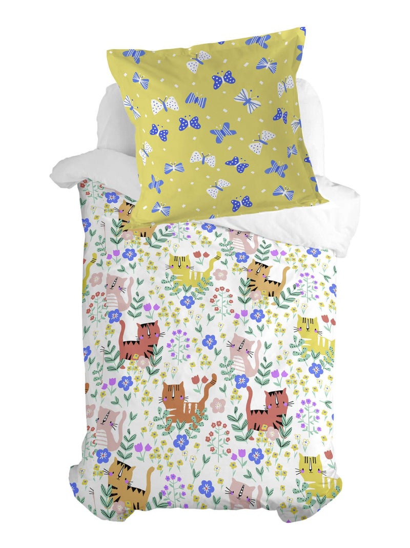 Funda de almohada Meow "Happyfriday" Blanco - Kiabi