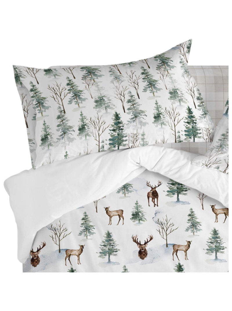 Funda de almohada Mystical winter "Happyfriday" Blanco - Kiabi