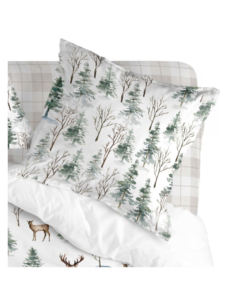 Funda de almohada Mystical winter "Happyfriday" Blanco - Kiabi