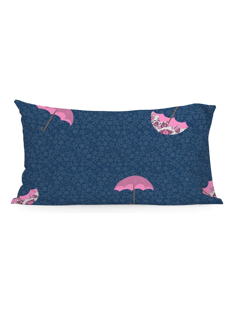 Funda de almohada Nanny "Happyfriday" Azul Rosa - Kiabi