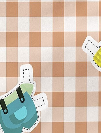 Funda de almohada Piggys vichy "Happyfriday