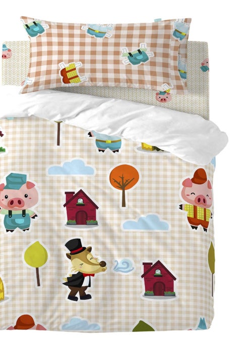 Funda de almohada Piggys vichy "Happyfriday" - Kiabi