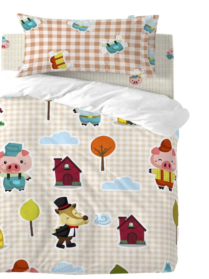 Funda de almohada Piggys vichy "Happyfriday" Multicolor - Kiabi