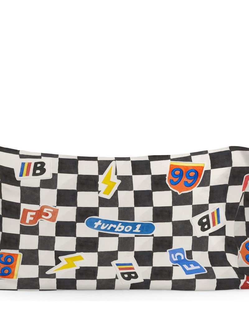 Funda de almohada Racer "Happyfriday" Amarillo - Kiabi