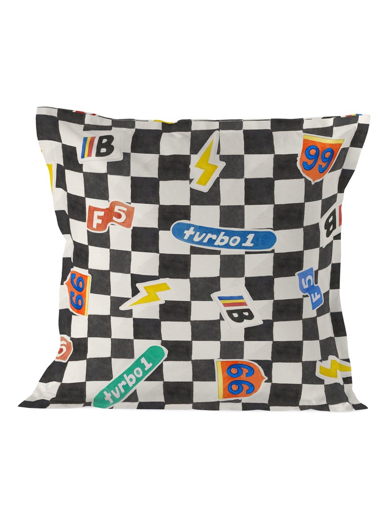 Funda de almohada Racer "Happyfriday" Amarillo - Kiabi
