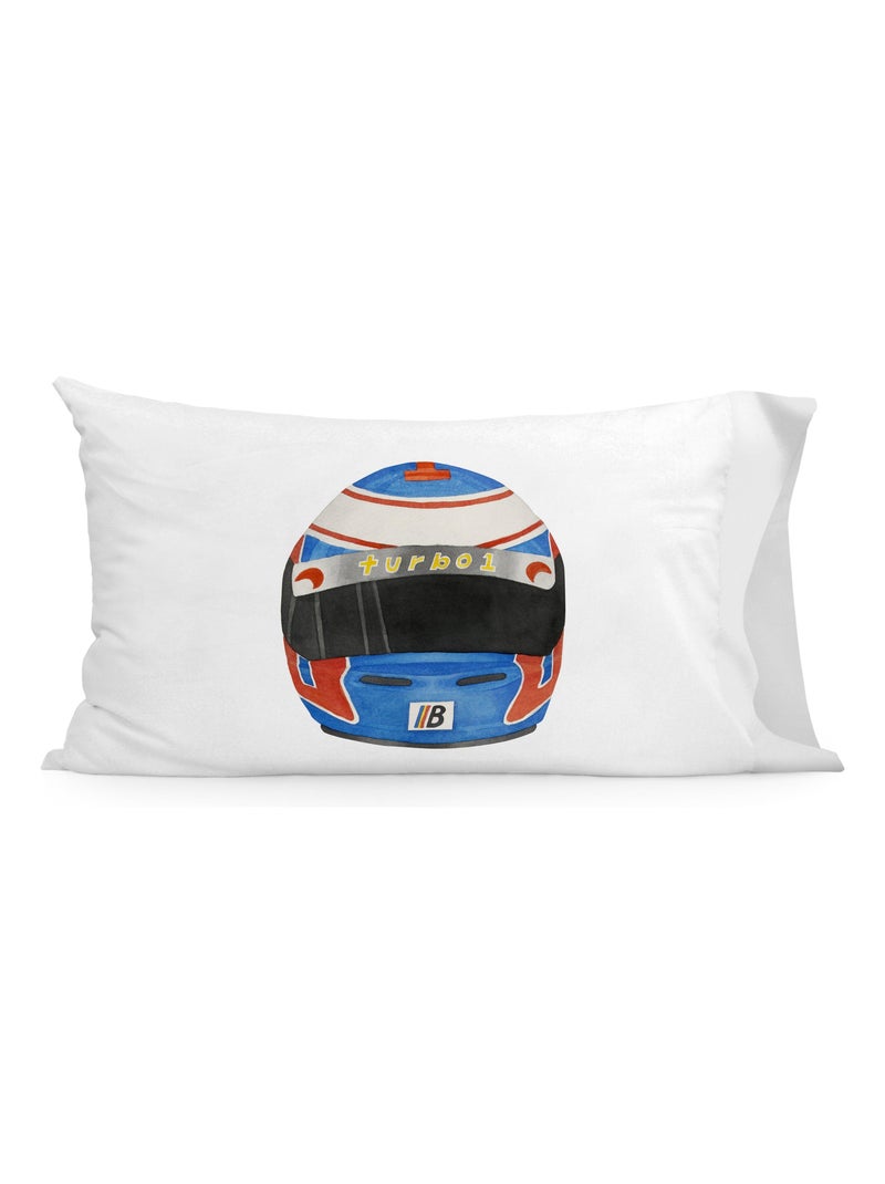 Funda de almohada Racer "Happyfriday" Blanco - Kiabi