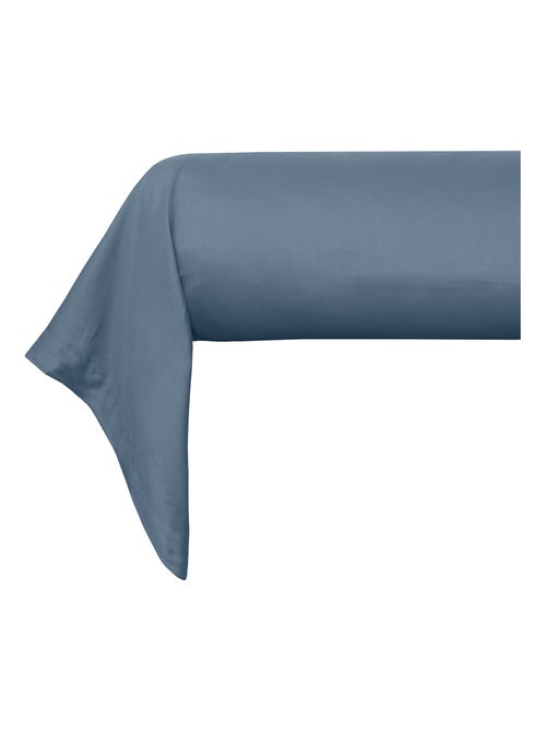 Funda de almohada satén de algodón 43*185 cm azul - Kiabi