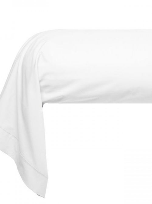Funda de almohada satén de algodón 43*185 cm blanco - Kiabi Funda de almohada satén de algodón 43*185 cm blanco - Kiabi