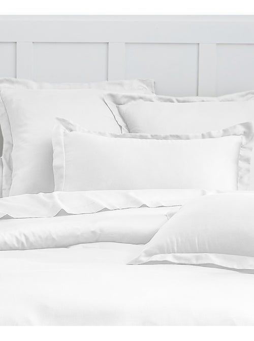 Funda de almohada satén de algodón 43*185 cm blanco - Kiabi Funda de almohada satén de algodón 43*185 cm blanco - Kiabi