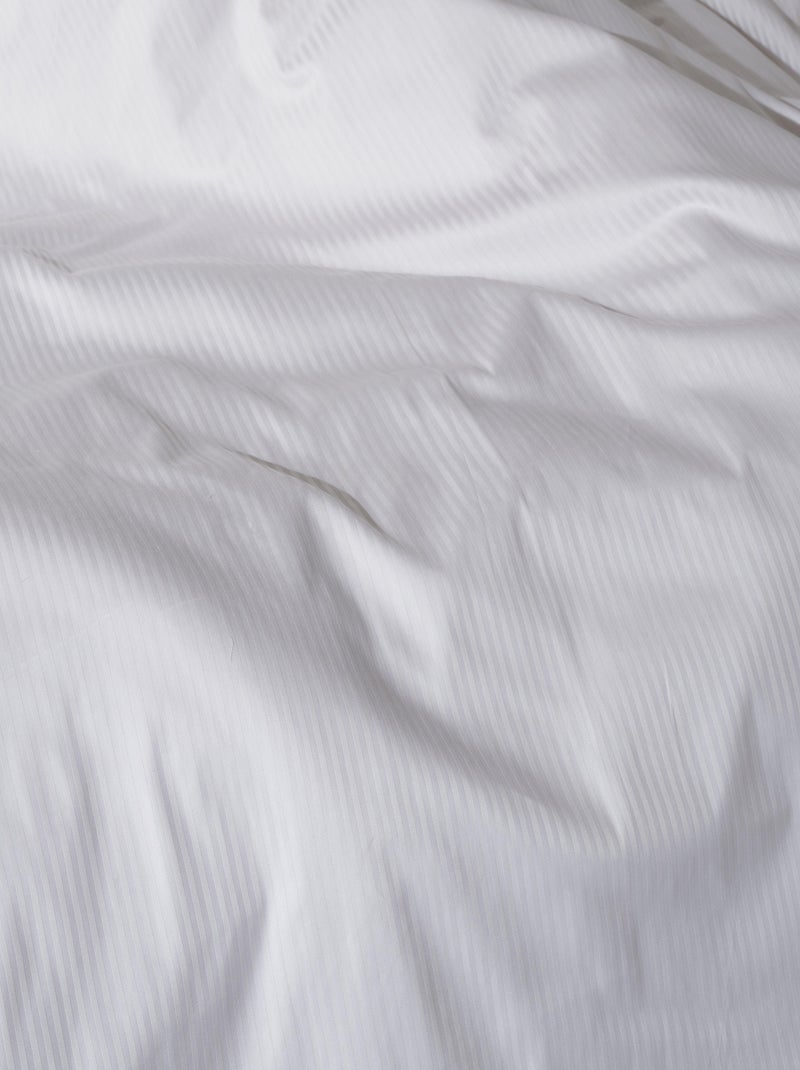 Funda de almohada satén de algodón rayas  94 hilos/cm²  43*185 cm blanco Blanco - Kiabi
