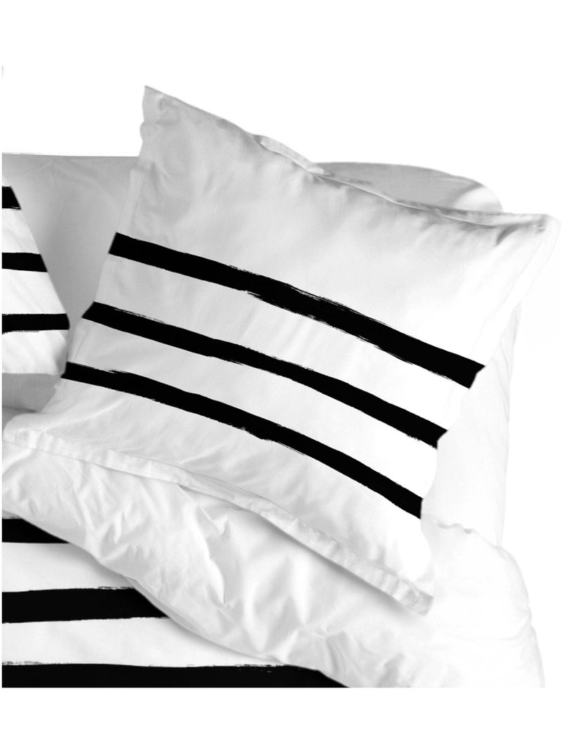 Funda de almohada Stripes "Happyfriday" Blanco - Kiabi