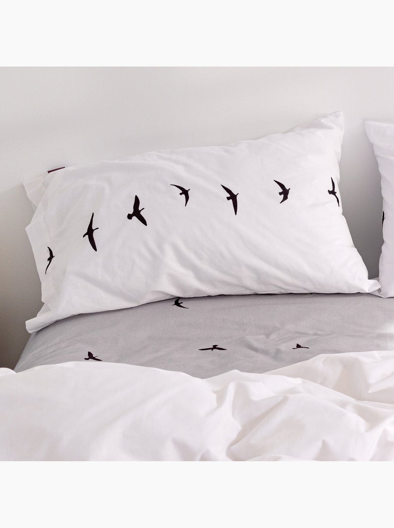 Funda de almohada Trip "Happyfriday" Negro Blanco - Kiabi