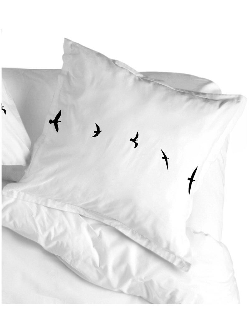 Funda de almohada Trip "Happyfriday" Negro Blanco - Kiabi