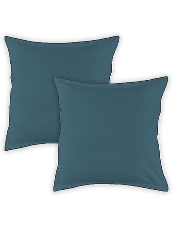 Funda de almohada UMA de algodón 100% 2 ud – volante con bourdon negro